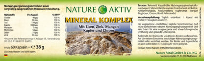 Nature Aktiv Mineral Komplex - 1 Glas mit 60 Kapseln – Bild 2